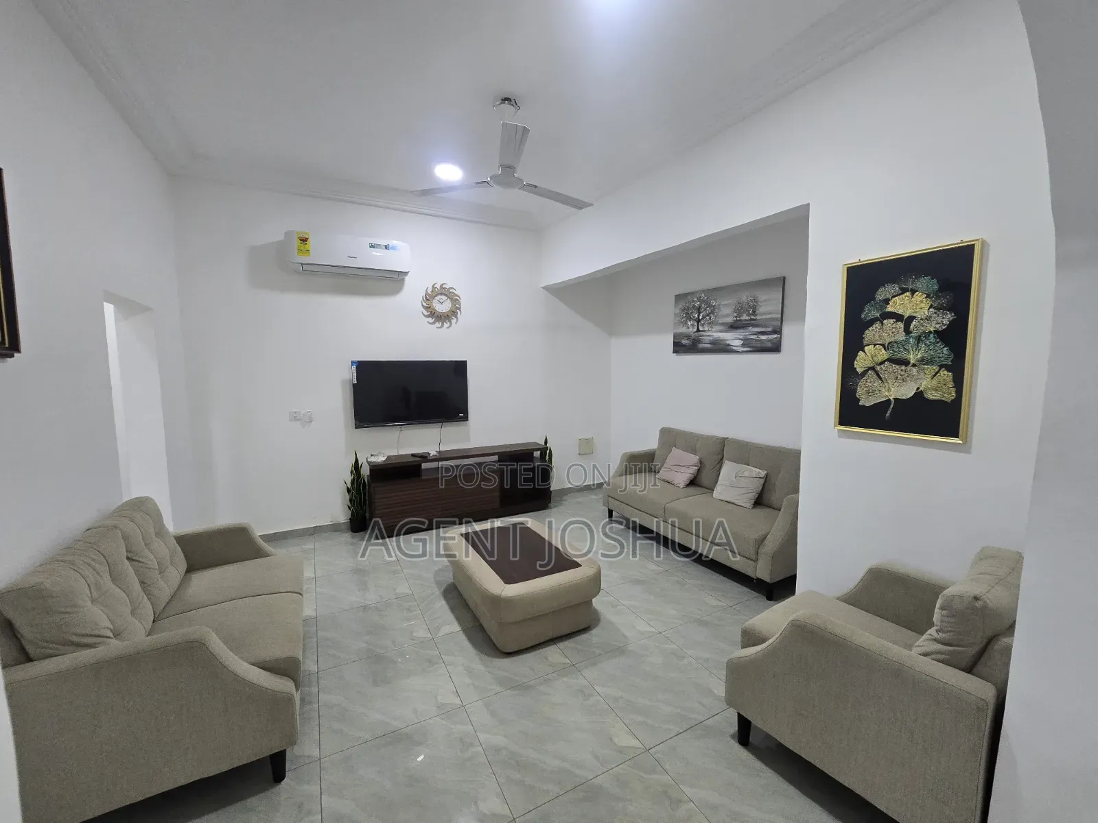 Furnished 3bdrm Apartment in Luxury Ecobank, Baatsona Total for rent