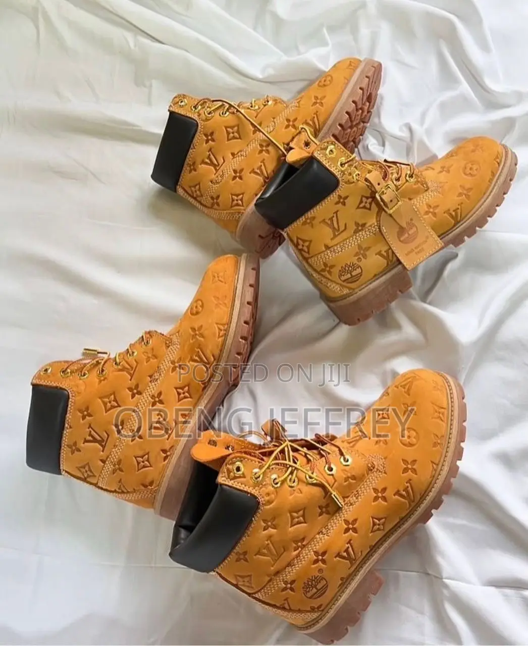 Original Louis Vuitton Timberland Boots Suede Brown