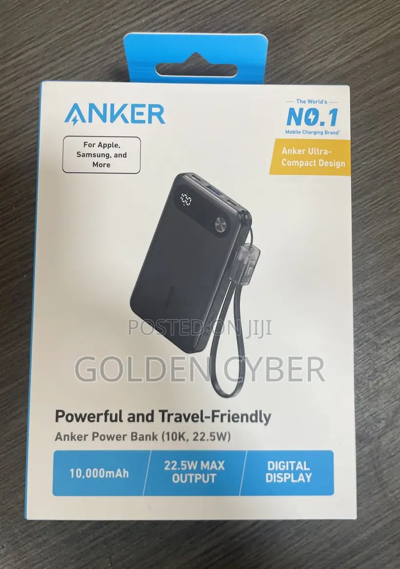 Anker Power Bank, 10000mah 22.5w