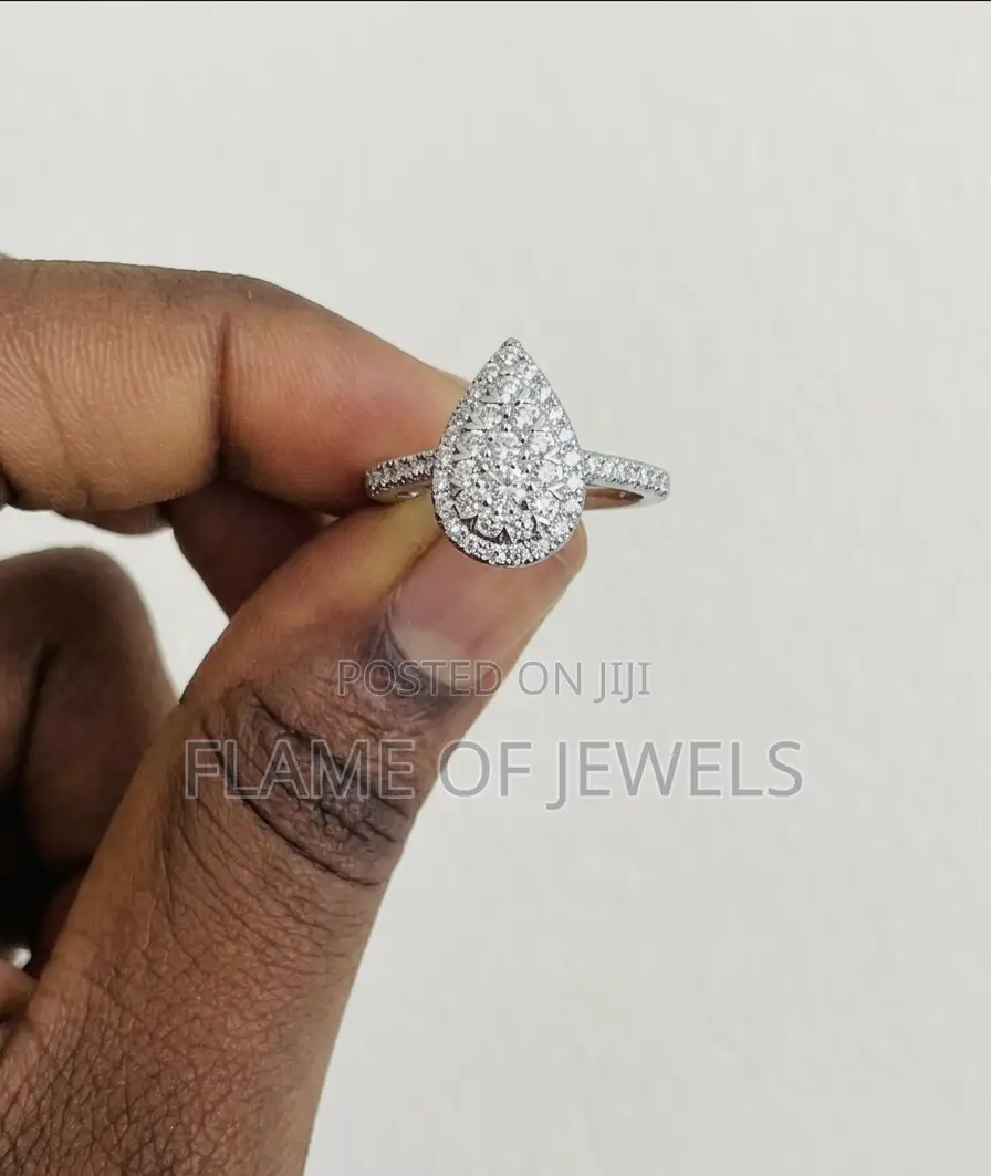 Pear Shimmer Promise Ring