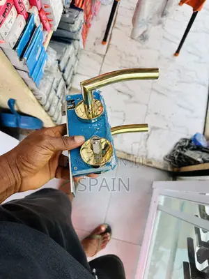 Gold Separate Door Locks With Handles (Door Lock)