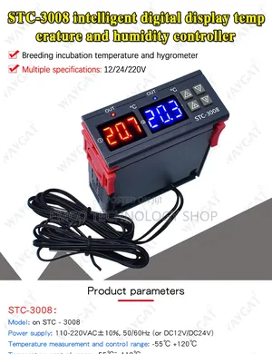 220v STC-3028 Digital Temperature and Humidity Thermostat Dual Display