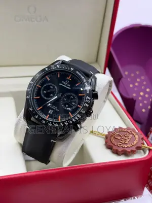 Omega Speedmaster Co-Axial Black Leather Chronometer Swiss