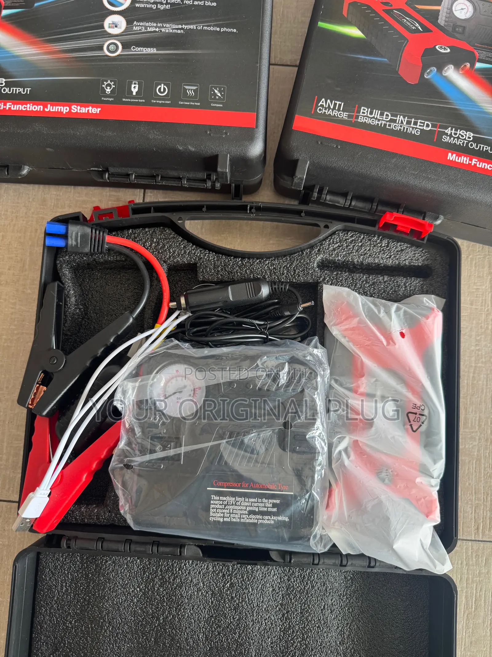 Emergency Car Kit, Including Jump Starter Kit Air Compressor.