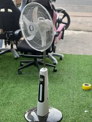 Rechargeable Solar/Electric Standing Fan With Solar Panels-18 Inches