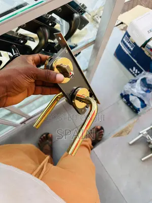 Gold Separate Door Locks With Handles (Door Lock)