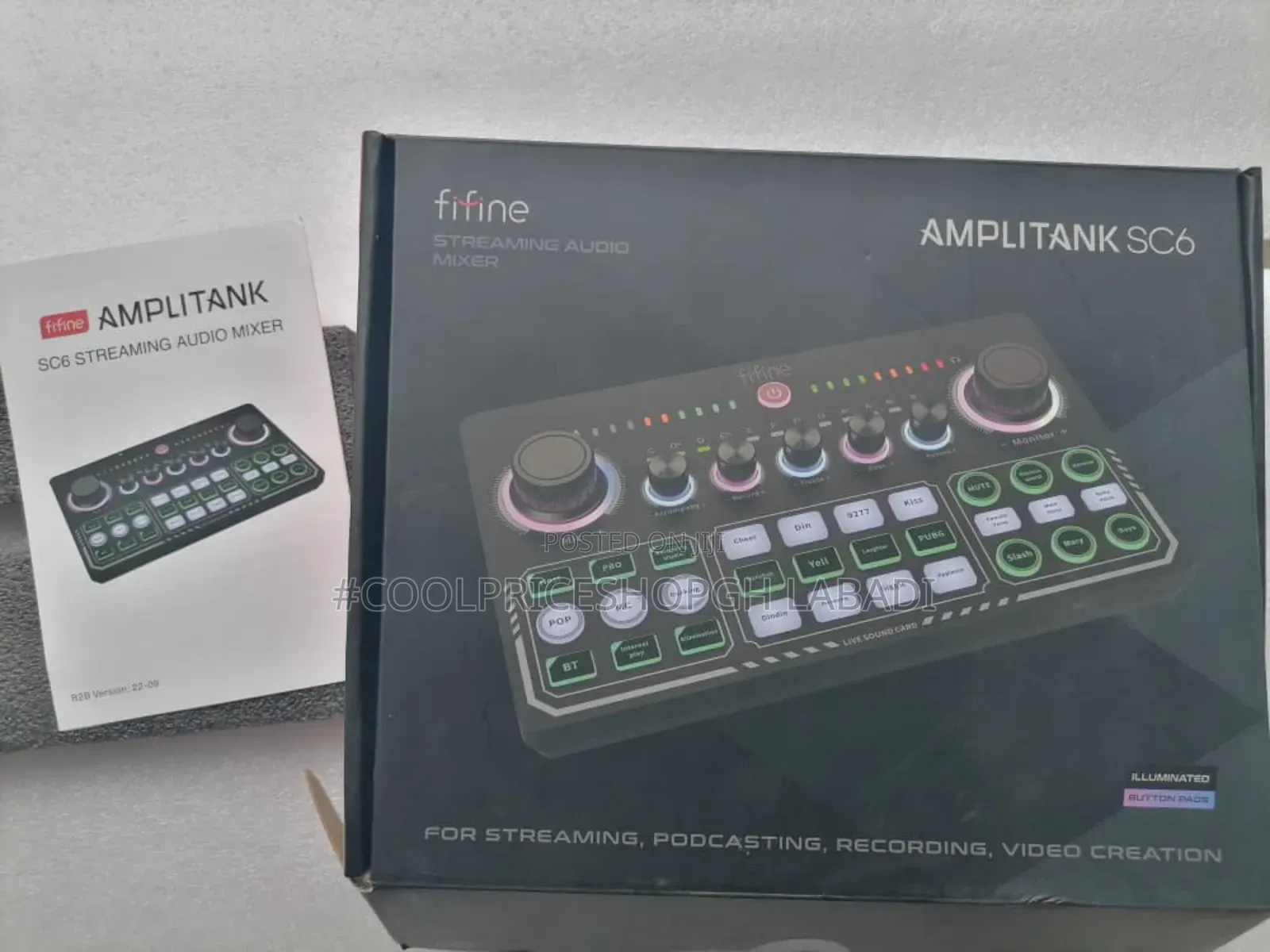 RGB-Enabled Audio Mixer/Sound Card Fifine Sc6