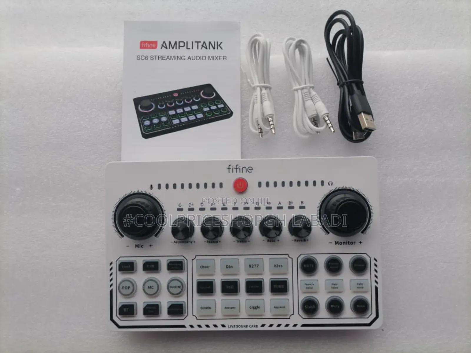 RGB-Enabled Audio Mixer/Sound Card Fifine Sc6
