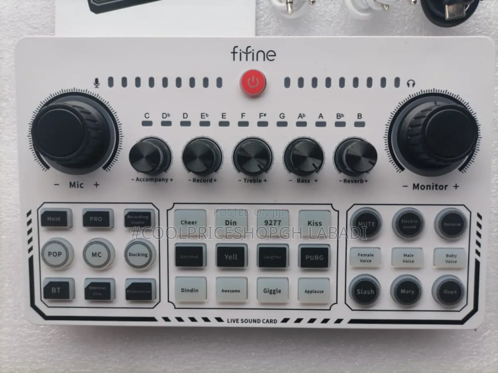 RGB-Enabled Audio Mixer/Sound Card Fifine Sc6