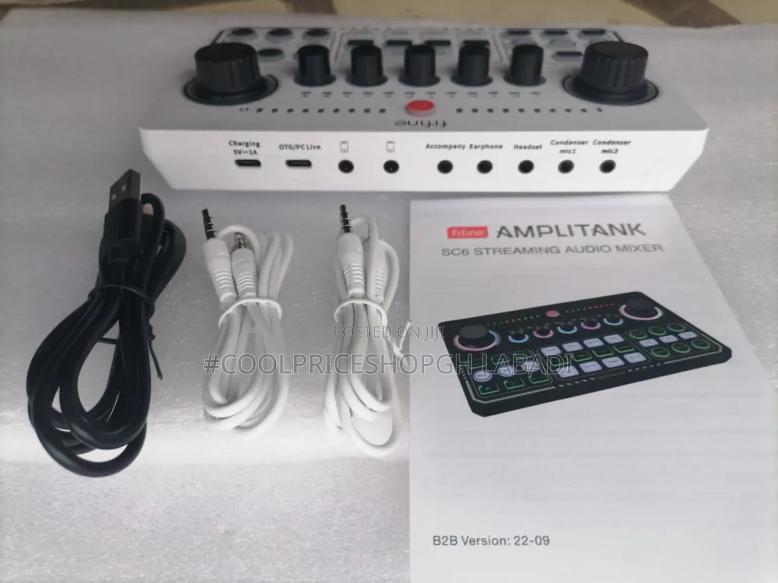 RGB-Enabled Audio Mixer/Sound Card Fifine Sc6