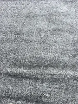 White Gray Fluffy Carpet