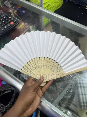 Stylish Bamboo Style Hand Fan for Church, Weddings, and Summer Heat