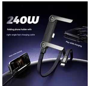 2 in 1 Invisible Holder Charger Cable 240w Fast Charging Cord