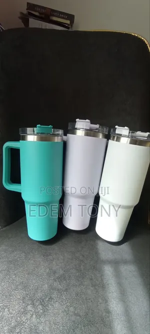 New Stainless Steel Double Insulated Hot/Cold Tumbler Cup With Straw