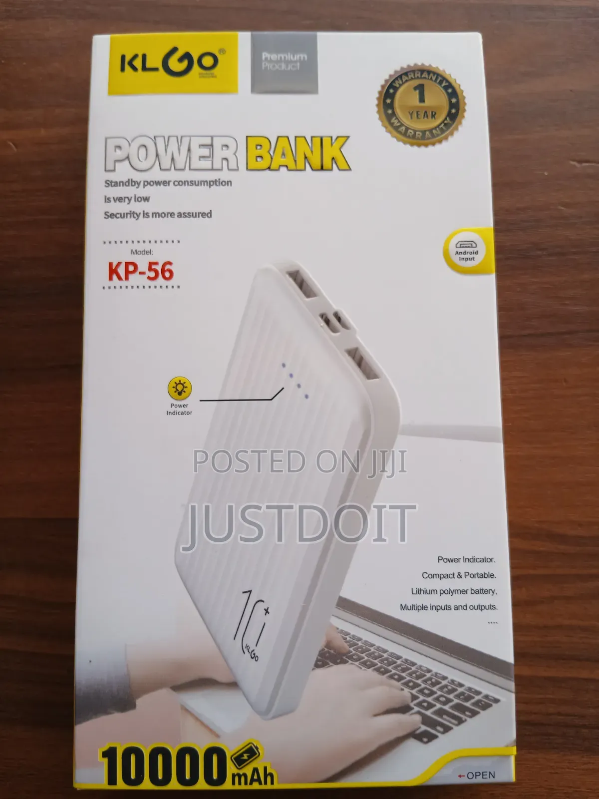 10000 Mah Power Bank With 3 Ports