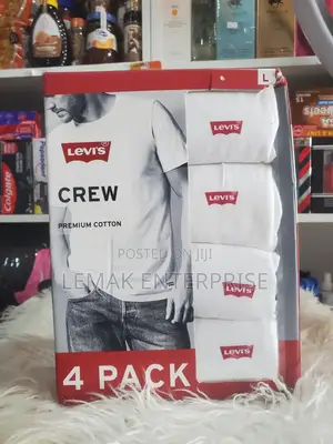 Men Crew T Shirt/ Levi's Crew Shirt 4 Pack Size Large