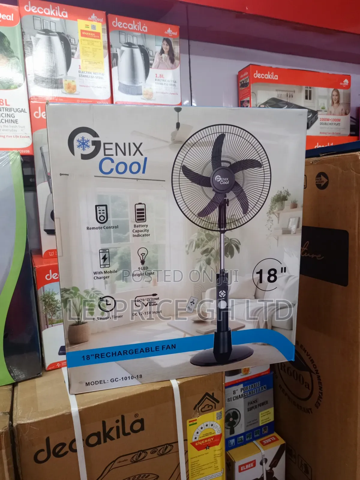 An Amazing at 18" Rechargeable Fan