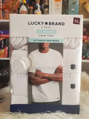 Lucky Brand Men Crew Tees 4 Packs Size Xl