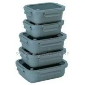 Safdie Ceramic Food Storage Set, 5 Containers With Glass Lids,