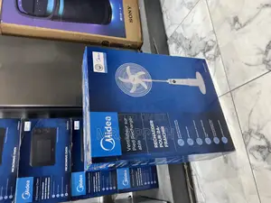 Premium Midea 18 Inch Rechargeable Standing Fan With Led Light 