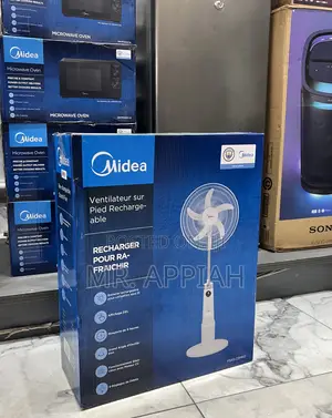 Buy Unique Midea 18 Inch Rechargeable Standing Fan) White)18 Inches
