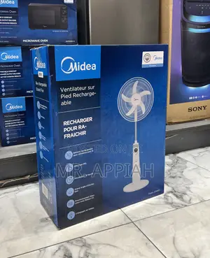 Order Durable Midea 18” Rechargeable Standing Fan 