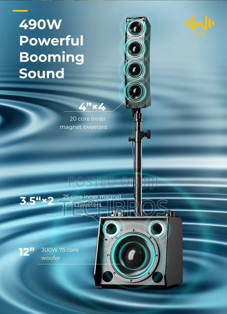 W-King Professional Line Array Speakers 490w Bluetooth Speaker