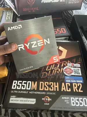 Gigabyte Ds3h B550m Ac Wifi Motherboard With Ryzen 5 5600 and Cooler
