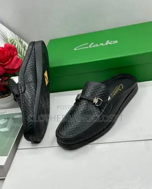 Clarks Men's Backless Leather Loafers
