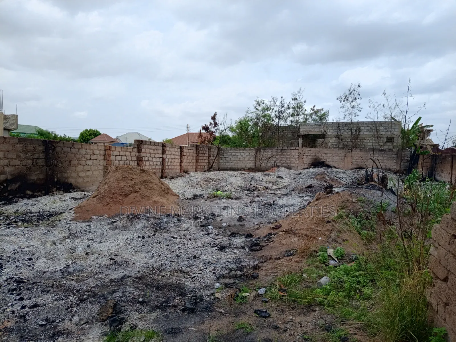 Titled, Walled, Gated Plot With Single Room at Nsakina Route Accra