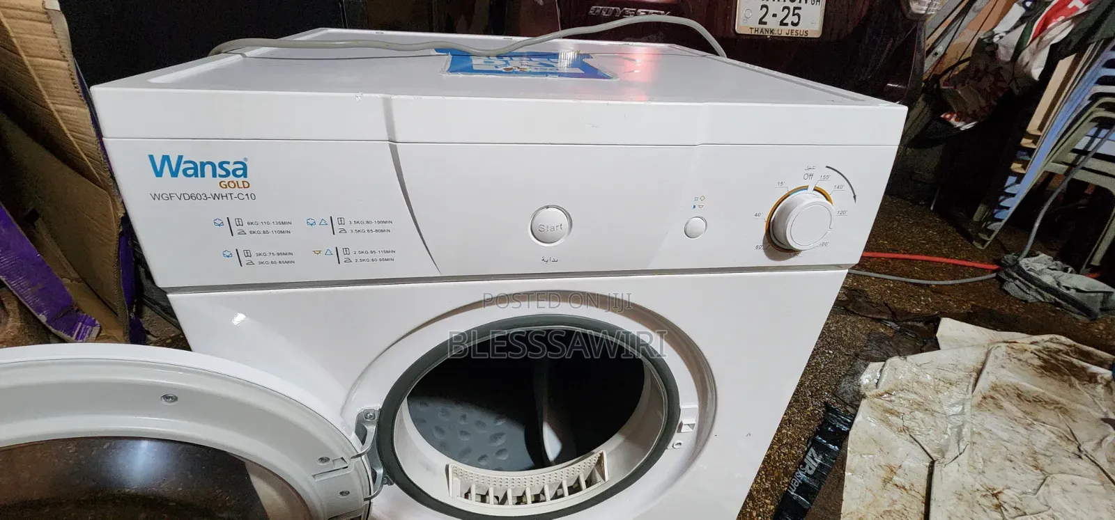 8kg Washing Machine Dryer Wansa Gold Is Air-Vented Clothes Dryer
