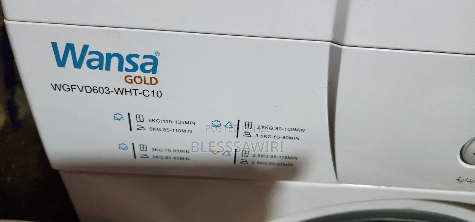 8kg Washing Machine Dryer Wansa Gold Is Air-Vented Clothes Dryer