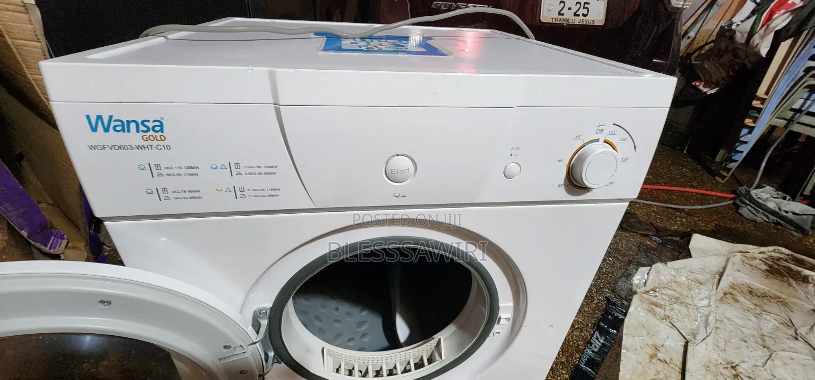 8kg Washing Machine Dryer Wansa Gold Is Air-Vented Clothes Dryer