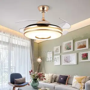 Retractable Ceiling Fan With Light With Remote Control