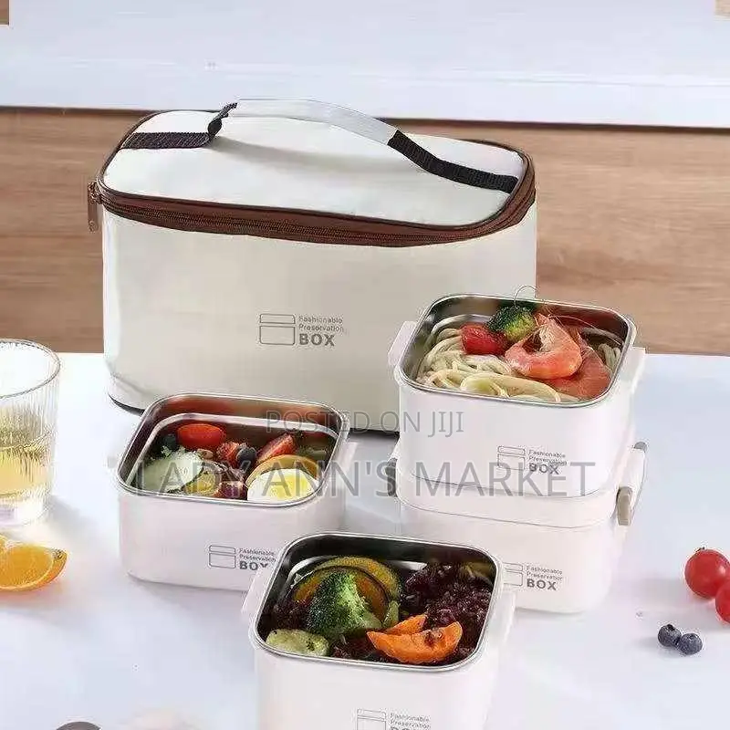 4pcs Lunch Boxes With Insulation Bag