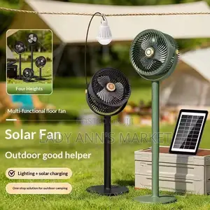 Solar and Rechargeable Fan and Bulb