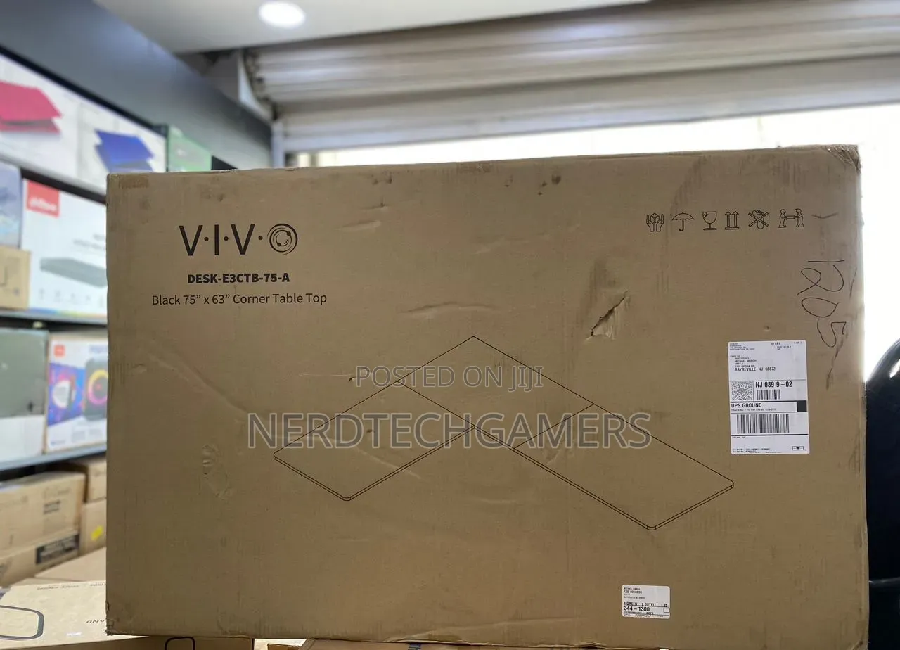 V. I. V. O Black 75 X 63 Corner Table Top