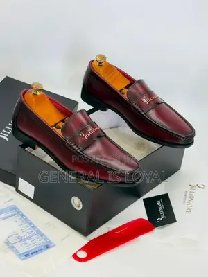 Billionaire Wine Men Leather Loafers Shoe