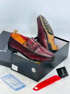 Billionaire Wine Men Leather Loafers Shoe