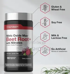 Nitric Oxide Beet Root Capsules | 180 Count || for Men and Women