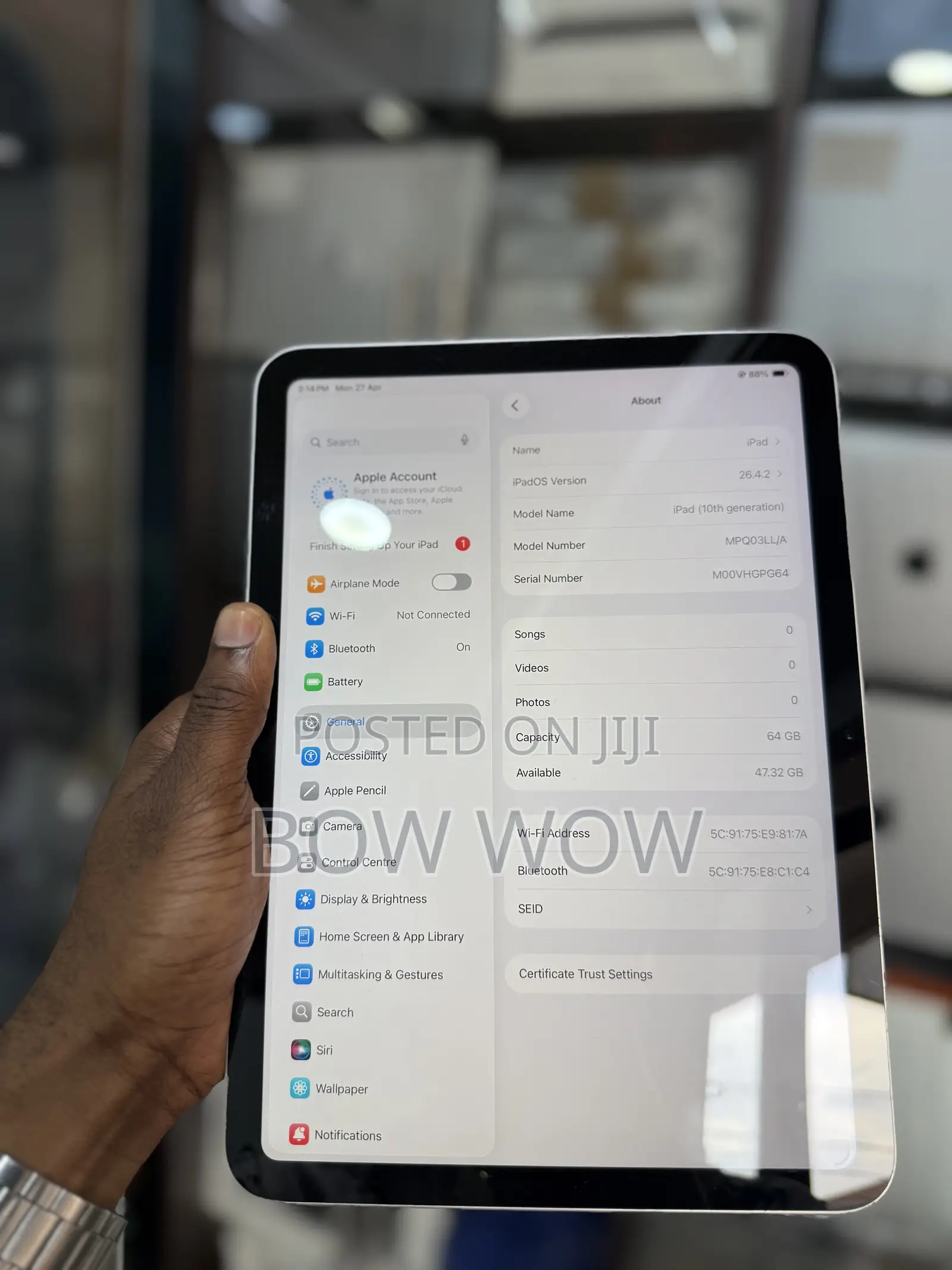 Apple iPad 10.2 (2020) Wi-Fi 64 GB Silver