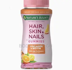 Hair, Skin Nails With Biotin and Collagen, Citrus-Flavored