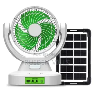 Two Way Power Gd Times Solar Rechargeable Desk Fan