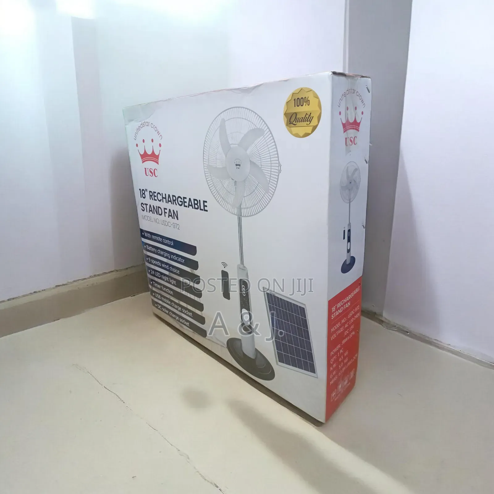 18inch Rechargeable Stand Fan