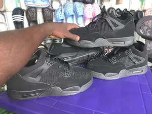 Orginal Jordan Retro 4 All Black Good Quality