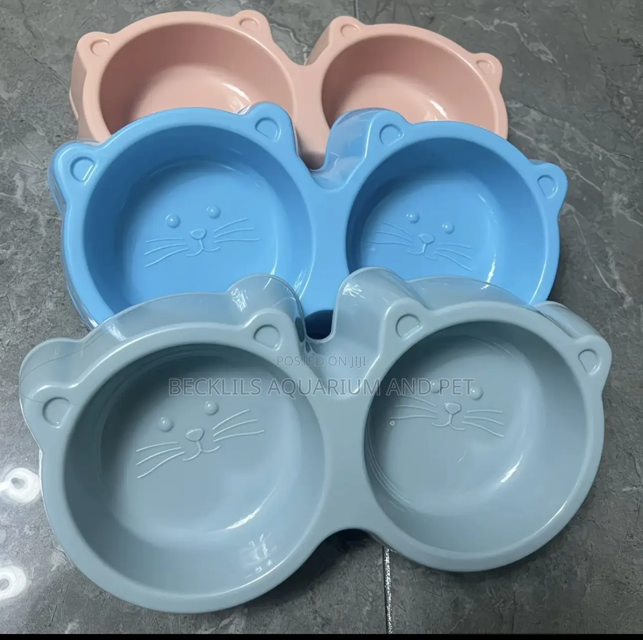 2 in 1 Plastic Cat Bowl