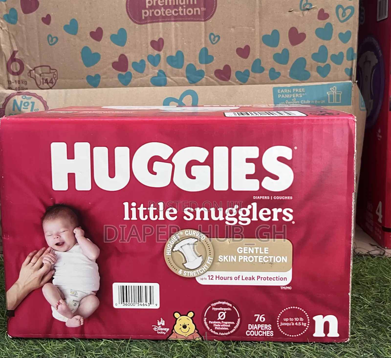 Huggies Little Snugglers Baby Diapers, Newborn, 76 Count(0-4.5kg )
