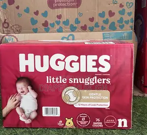 Huggies Little Snugglers Baby Diapers, Newborn, 76 Count(0-4.5kg )