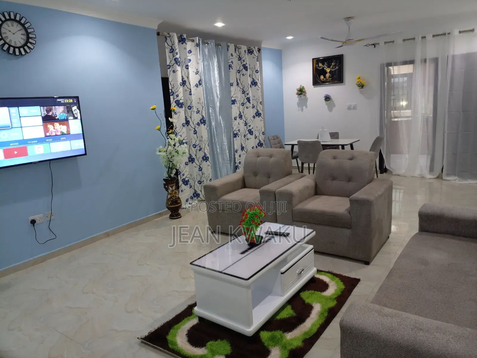 Furnished 2bdrm Apartment in Akweteyman, Market for rent