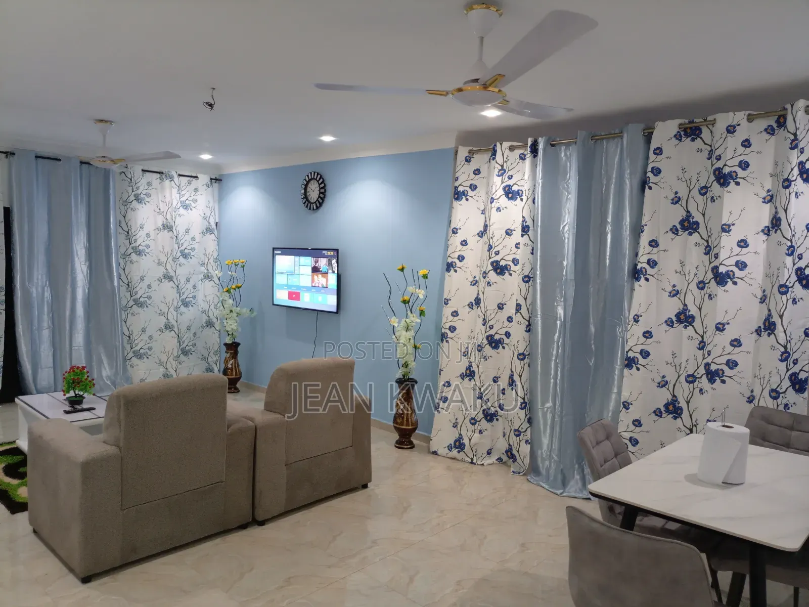 Furnished 2bdrm Apartment in Akweteyman, Market for rent